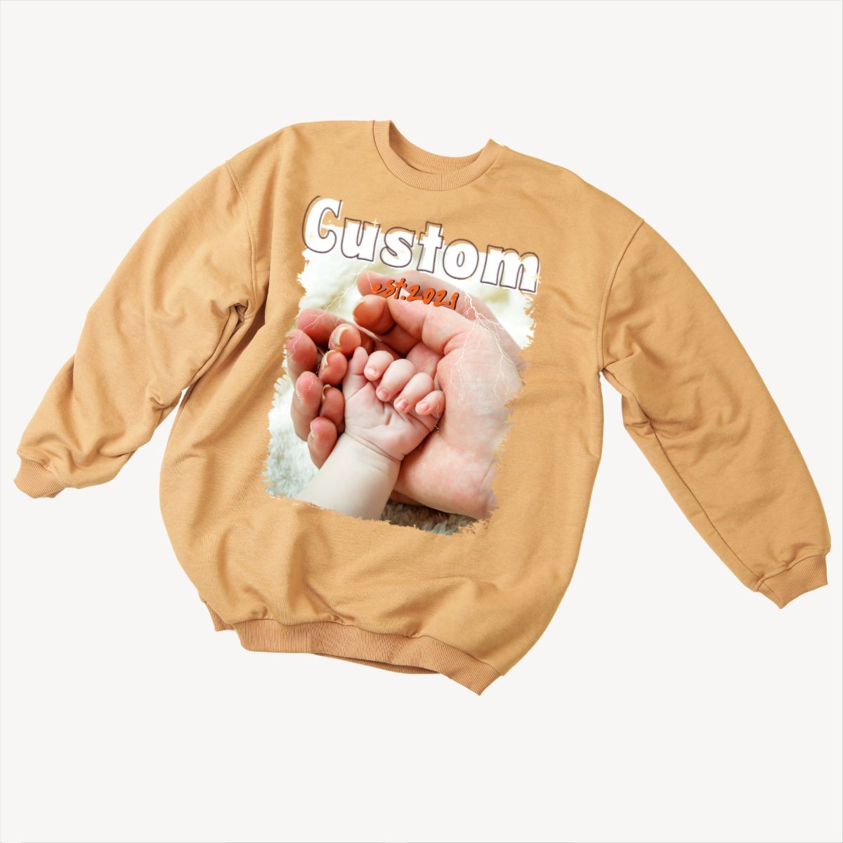 Personalized Bootleg Sweatshirt Custom Shirts with Picture Family Mommy Dad and Me Outfits Gift